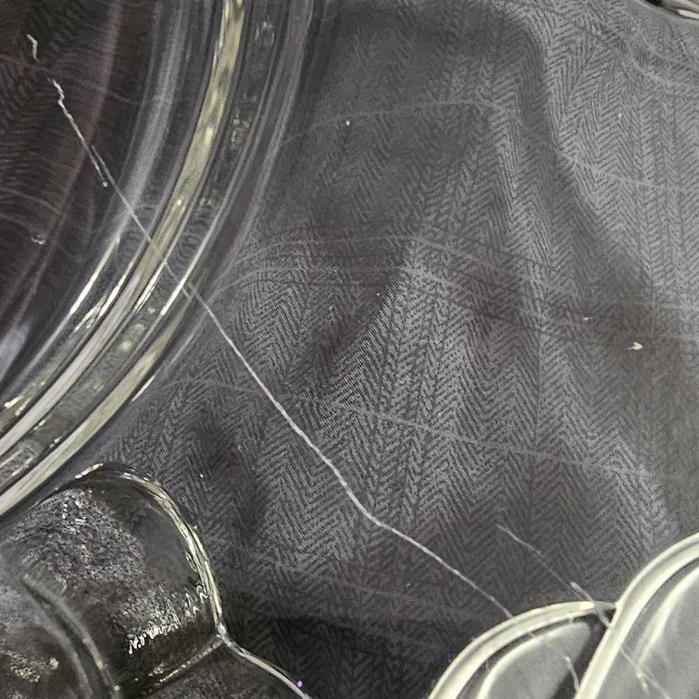 Mikasa Clear Glass Floral Divided Serving Platter